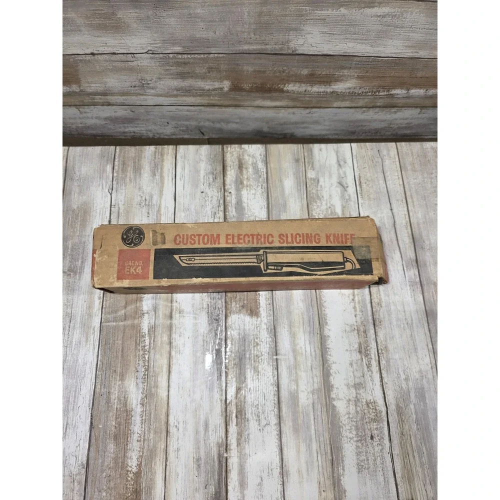 VINTAGE GENERAL ELECTRIC CUSTOM ELECTRIC SLICING KNIFE EK4 w/ Box MADE IN USA‎